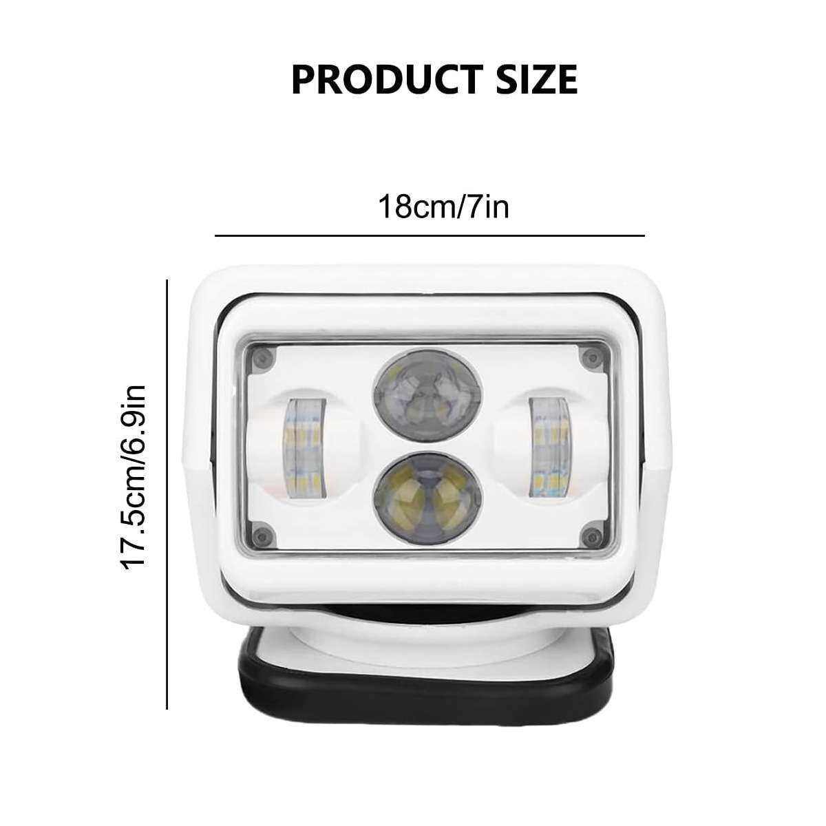 龙版60W LED遥控探照灯游艇搜索灯 越野工作灯 高脚 白色