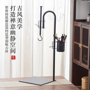 新款桌面围炉煮茶铁壶挂钩立式自在钩茶道六君子陶瓷电陶炉煮茶壶