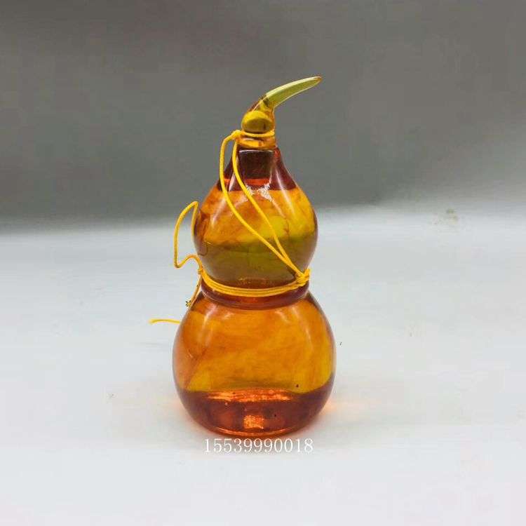 高仿金珀蜜蜡葫芦摆件 福禄寿家居装饰品办公室风水工艺品摆设