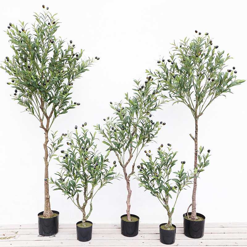 北欧仿真绿植假盆栽大型装饰摆件客厅室内盆景仿真植物橄榄树假树
