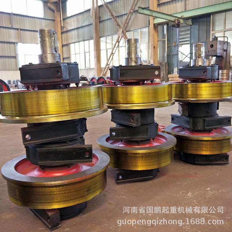 双梁小车行走轮龙门吊轨道轮250-500单边主动被动天车轮铸钢锻钢