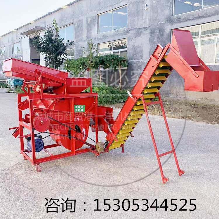 电机款小型花生去石排杂机家用自动装袋花生筛选机 除沙土去石机