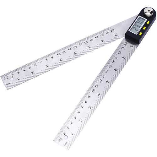 伊莱科EM-KAL500数显角度尺不锈钢电子角度尺量角器0-500mm