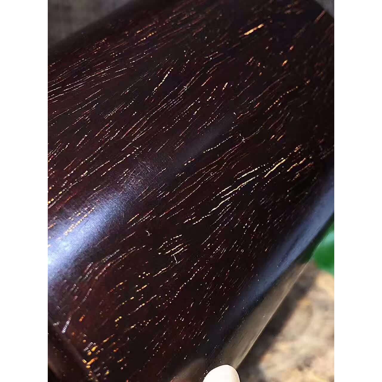 印度小叶紫檀拆房老料爆星笔筒 一木挖手工制作精细流畅9.2*7.2cm