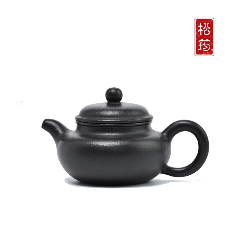 原矿朱泥捂灰纯手工仿古110ML小品光素自用宜兴紫砂壶功夫泡茶壶