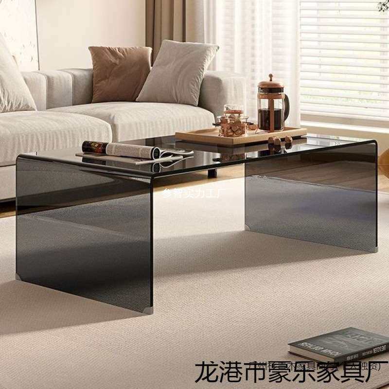 2025新款茶几玻璃客厅长方形小户型简约现代迷你办公室茶机桌极简
