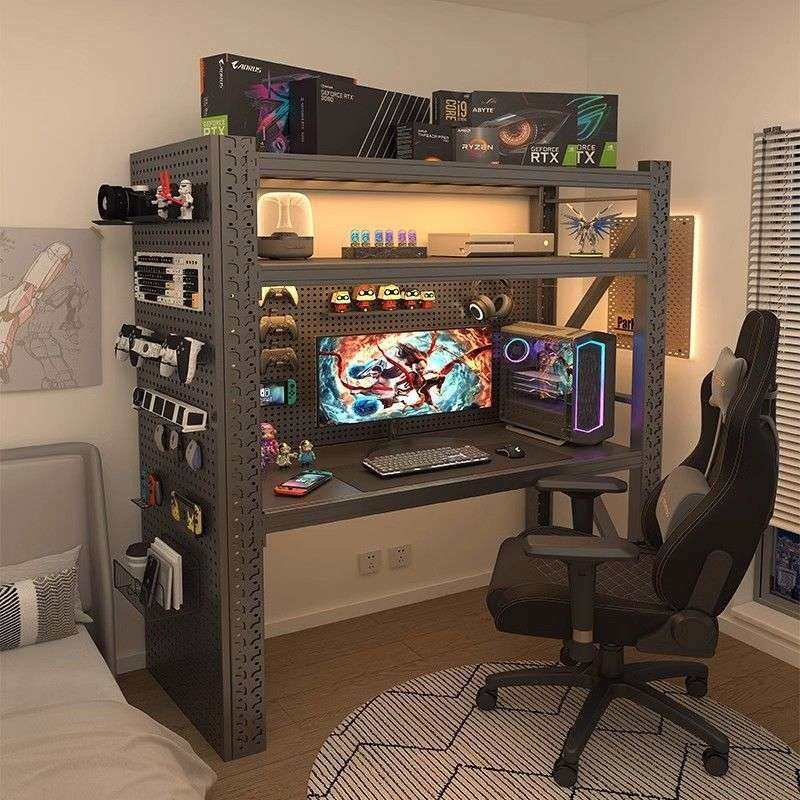 电脑桌家用可升降加厚仓储货架电竞桌洞洞板多层收纳架工作台书桌,鲜花速递/花卉仿真/绿植园艺,割草机/草坪机,淘宝优惠券,粉丝福利购,淘宝优惠卷