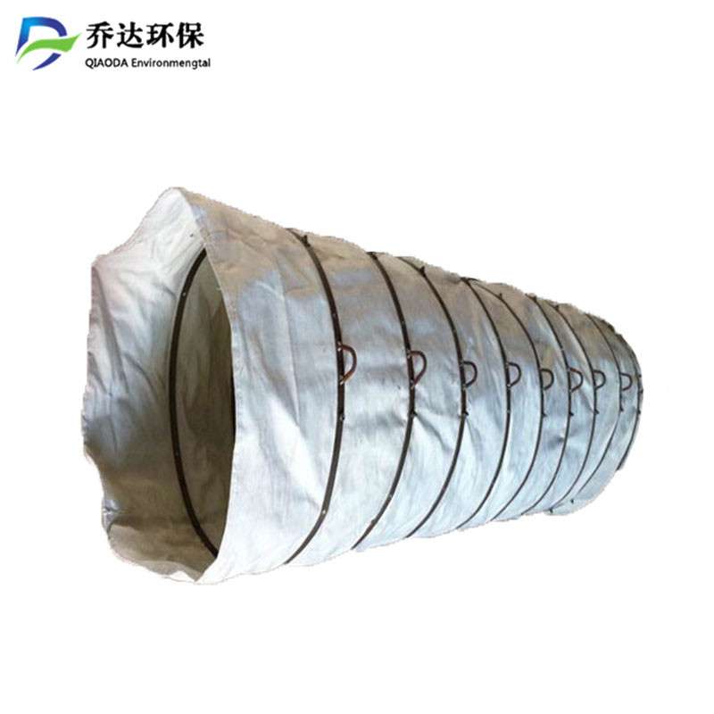 水泥伸缩布袋 加厚耐磨帆布吊环式伸缩卸料软连接