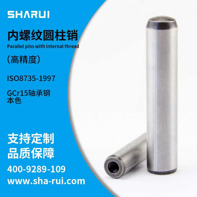 【高精度】ISO8735A轴承钢内螺纹圆柱销/销轴GCr15现货非标定