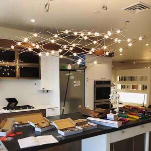 艺术之光后现代吊灯北欧设计师创意星空不锈钢轻奢艺术客厅餐厅灯