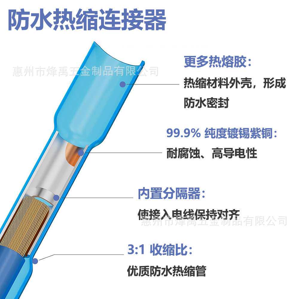 跨境 420PCS盒装BHT0.5-5.5热缩接线端子防水热缩中接端子套装