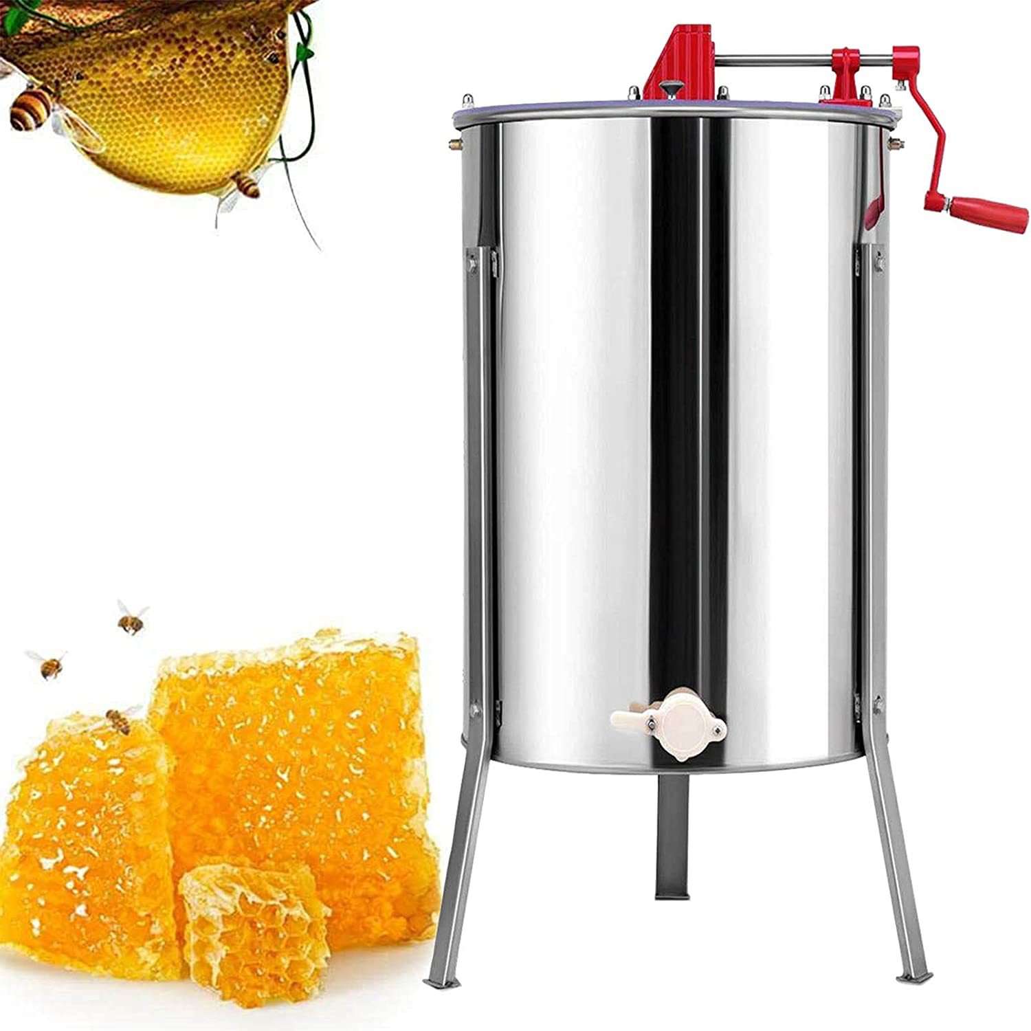 2框手动不锈钢摇蜜机 带支架 蜂蜜分离机 甩蜜机打糖机 取蜜机