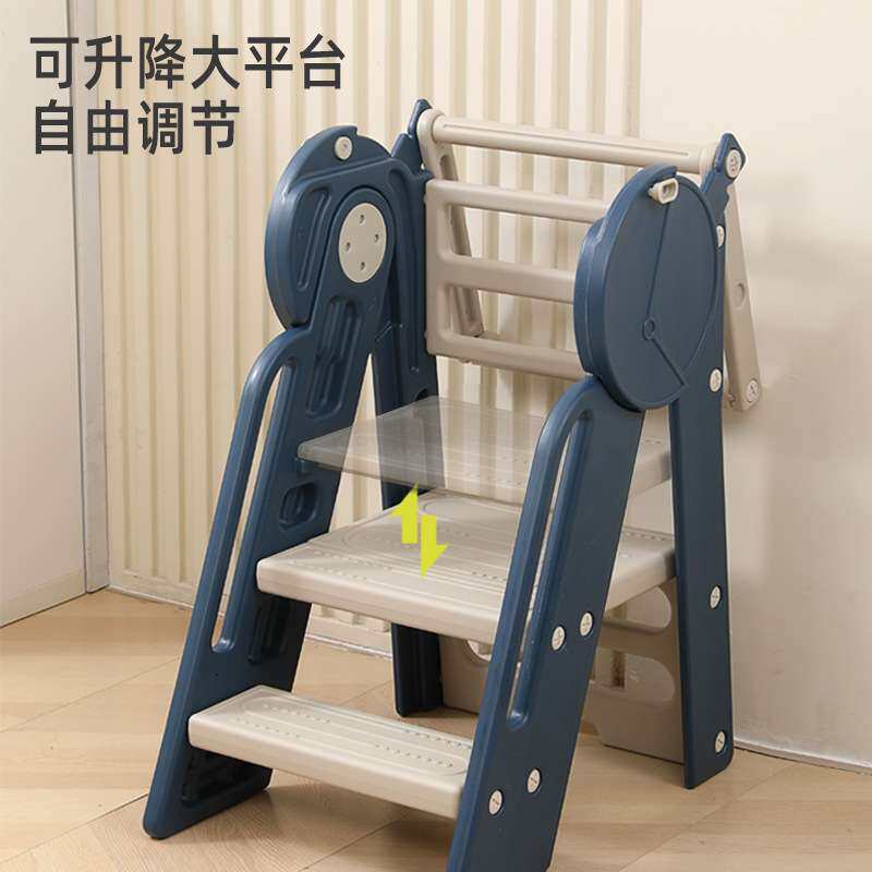 儿童登高梯子宝宝洗手梯脚踏凳小楼梯台阶洗漱台踩凳可折叠扶手梯