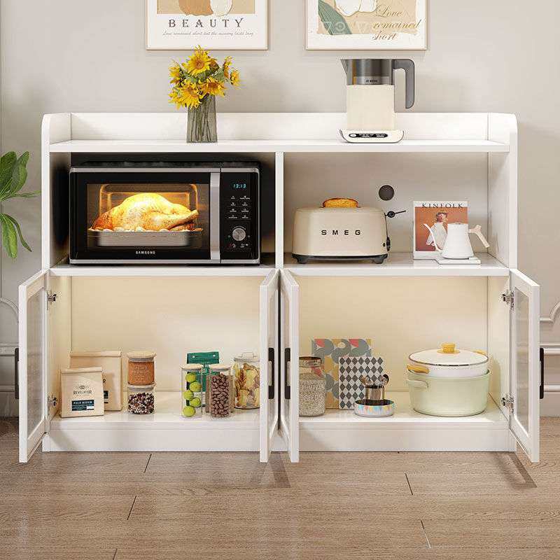 小户型实木餐边柜置物架落地多层烤箱微波炉玻璃门架子新款,3C数码配件,USB灯,淘宝优惠券,粉丝福利购,淘宝优惠卷