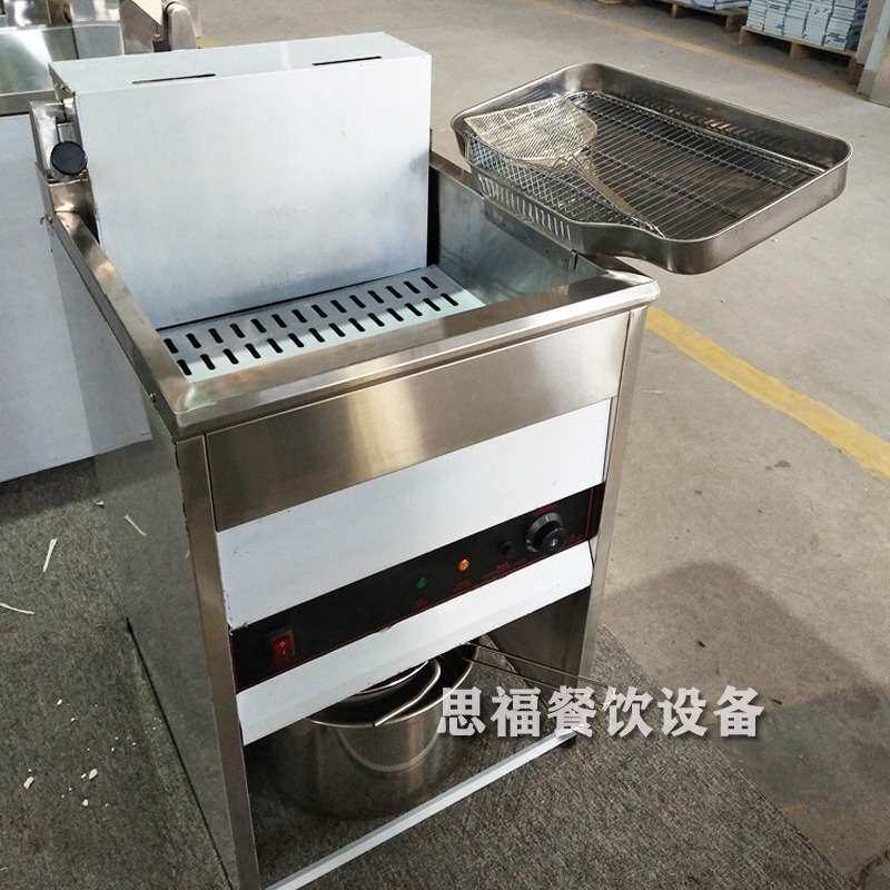 40L立式单缸电炸炉带计时器电炸锅宽口径正新鸡排炸鸡炉带回油盘