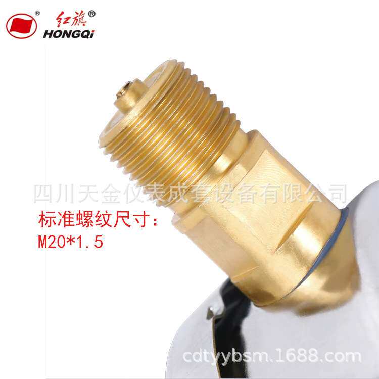 红旗抗震压力表YTNXC-100电接点耐震压力表1.6MPa磁助式负压气表