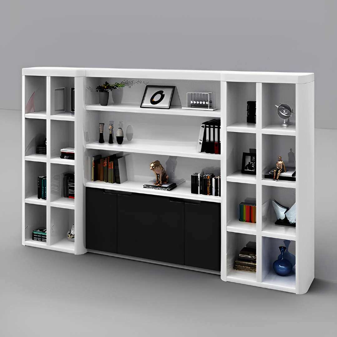 烤漆办公文件柜现代简约办公室背景展示柜烤漆创意落地文件储蓄柜