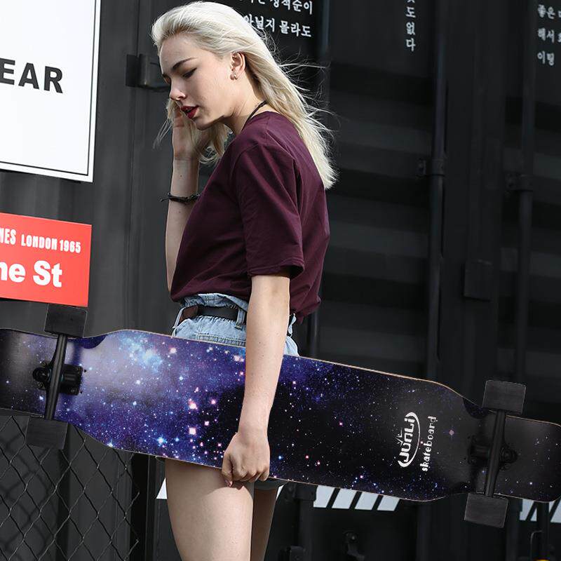 双翘板滑板刷街专业长板滑板公路长舞板四轮双翘滑板防滑枫木炫彩