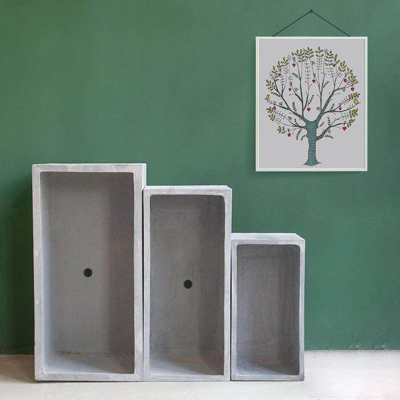 水泥花盆长方形花槽马槽花箱大号阳台花坛绿植盆栽盆景盆厂家直销