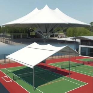 户外景区商业广场看台膜结构钢结构仓库张拉膜遮阳雨棚挡风挡雨篷