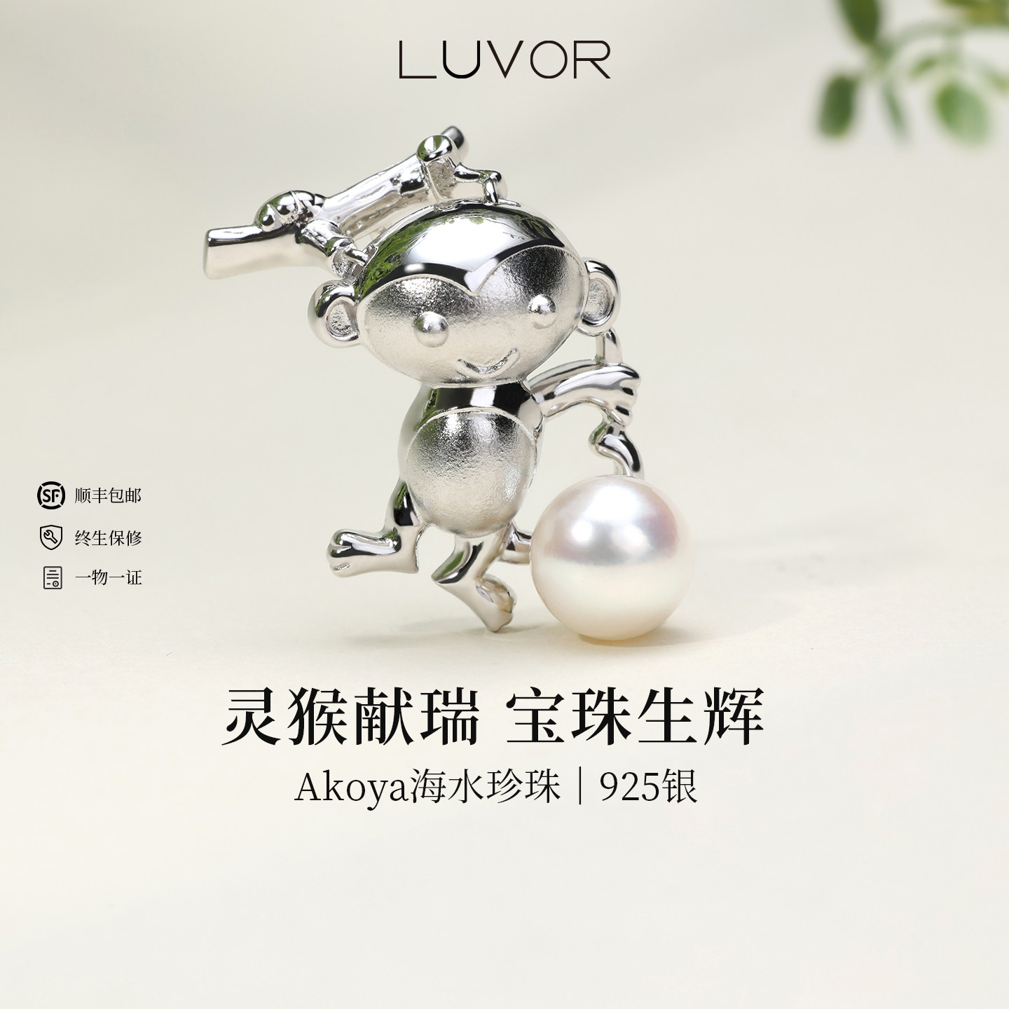 优雅925银气质送礼高级精致胸针