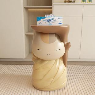 娘口三三猫咪客厅沙发边几可移动角几茶几床头柜落地软装饰品摆件
