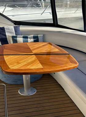 高光油漆桶形柚木桌面台面45x60/50x70/61x94cm 游艇房车船舶配件
