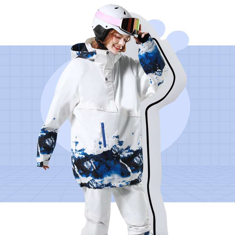 Phibee菲比小象纯色滑雪服男女款防风防水保暖透气冬季滑雪套装