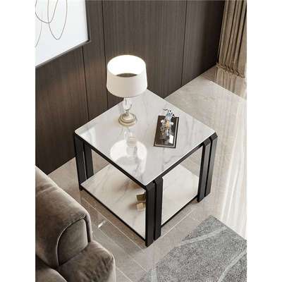 Furniture 现代轻奢沙发边几金属 Decoration 意式极简岩板小茶几