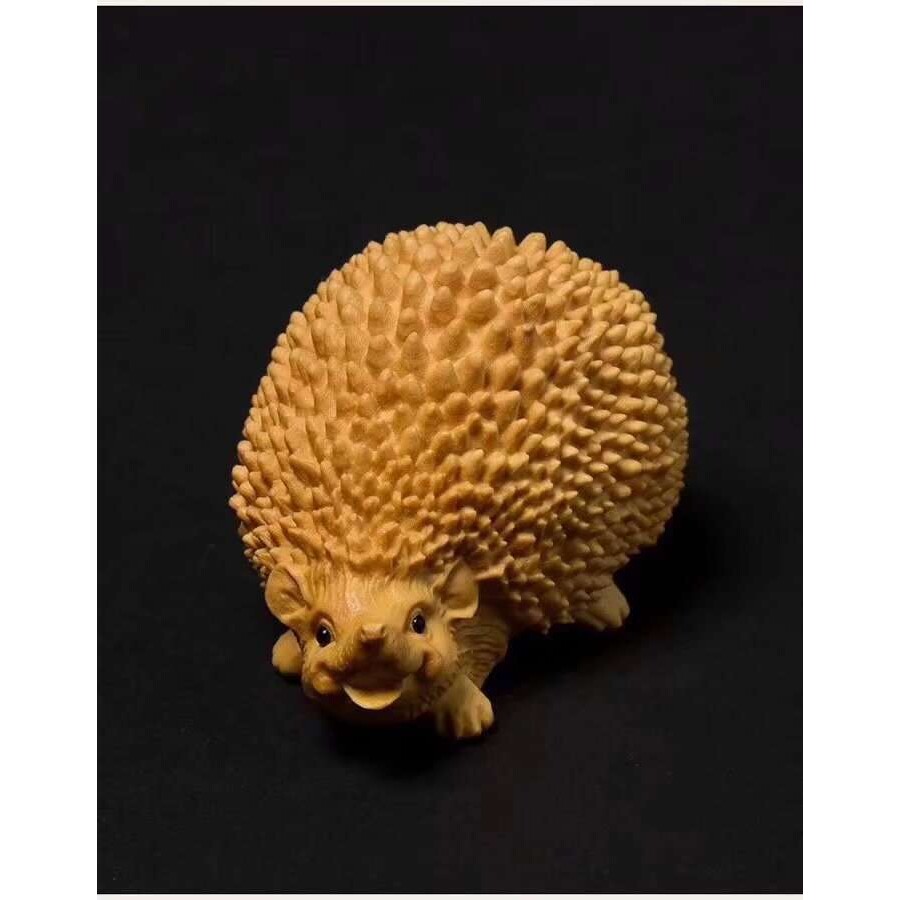 小叶黄杨木刺猬木雕手把件件 木雕工艺品 文玩木质品摆件
