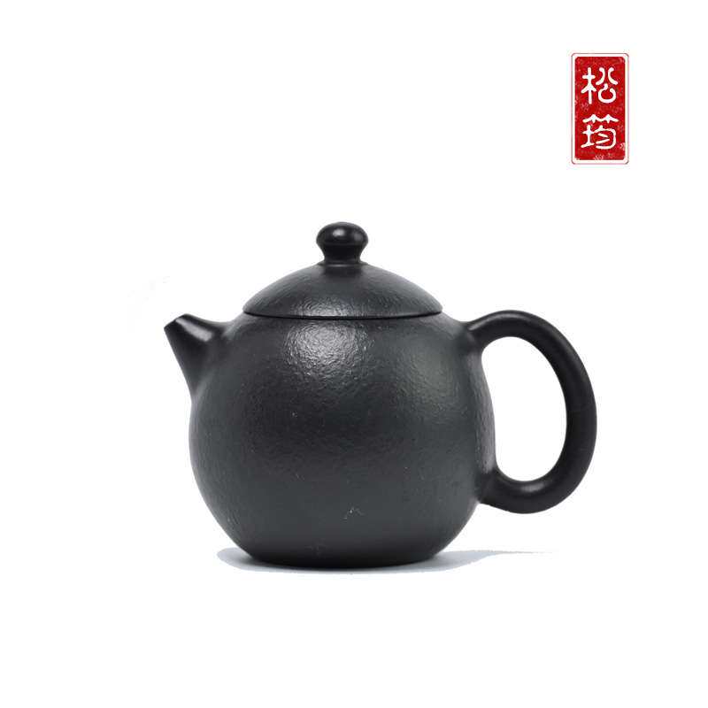 原矿朱泥捂灰纯手工龙蛋100ML小品光素自用宜兴紫砂壶功夫泡茶壶