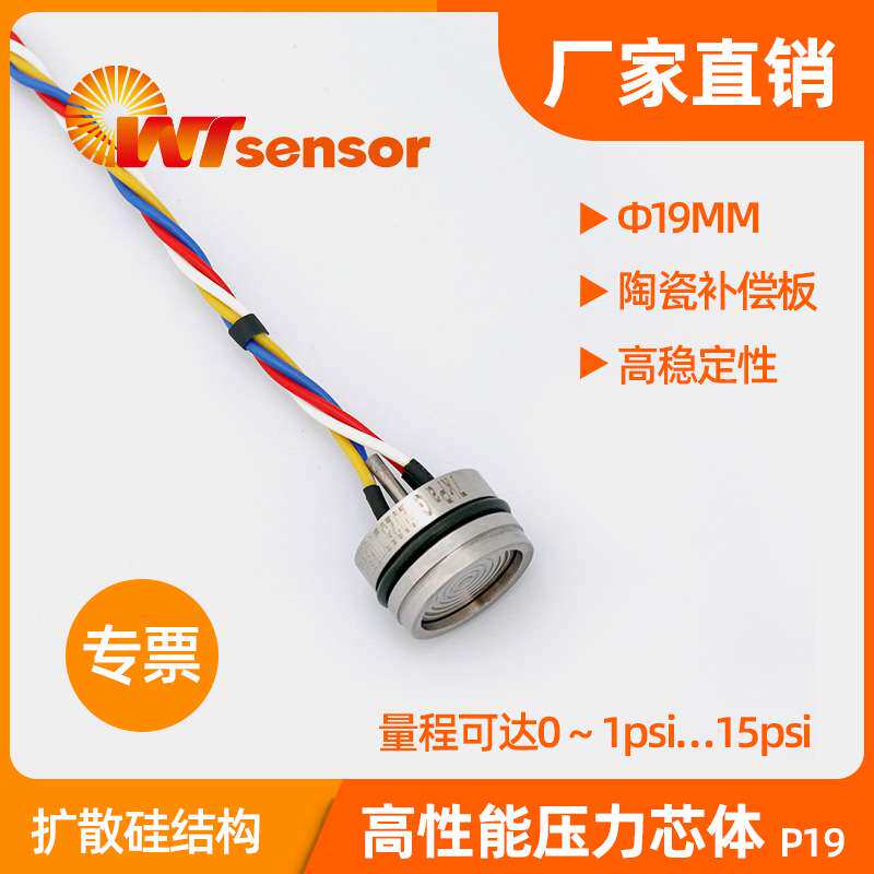 P19高性能压力芯体扩散硅充油芯体压力敏感元件硅压阻式压力芯体