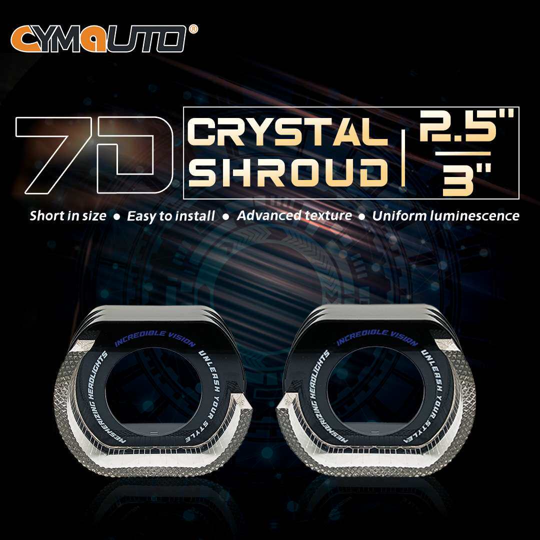 新款7D5D水晶装饰罩2.5寸.3.0寸透镜光导罩单色天使眼X20