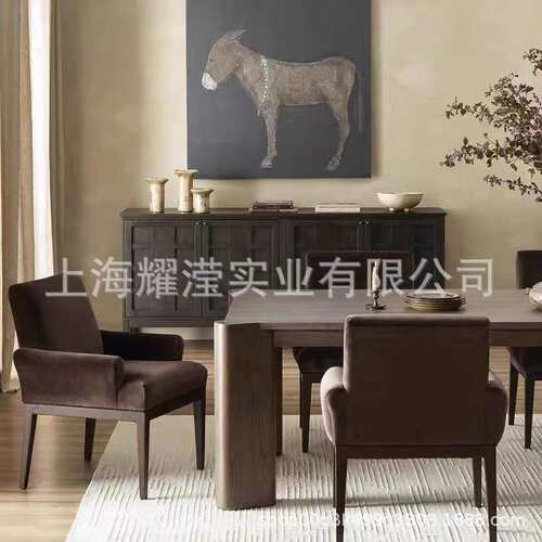 美式实木餐边柜法式复古玄关柜小户型置物柜家用客厅电视柜收纳柜