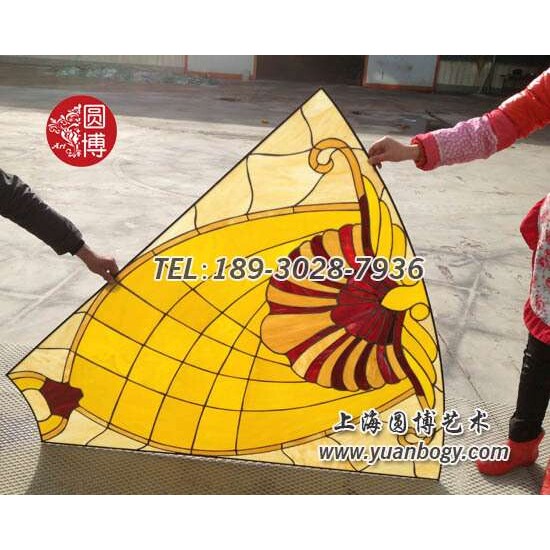 艺术玻璃穹顶北京度假村酒店彩色玻璃圆博工艺