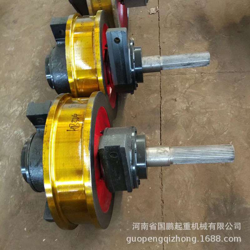 600*180mm提梁机港机起重机车轮组铸钢锻造双缘行车轮龙门吊轨道