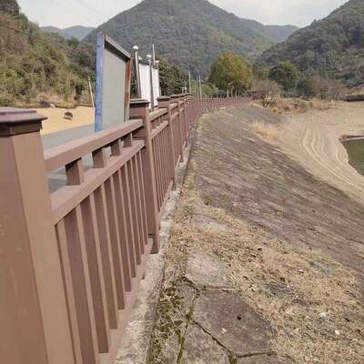 户外景观塑木护栏 栈道平台防裂防腐木塑扶手栏杆 公园凉亭护栏