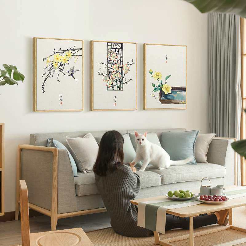 24节气新中式客厅装饰画卧室书房挂画样板房沙发背景壁画餐厅挂画,玩具/童车/益智/积木/模型,遥控车升级件/零配件,淘宝优惠券,粉丝福利购,淘宝优惠卷