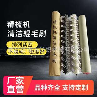 精梳机清洁辊毛刷厂家 水果打蜡机毛辊刷抛光清洗塑料毛辊刷除