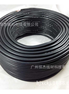 纯铜2X1平方音响工程线、二芯黑色护套线、室外广播喇叭线
