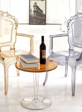 简约塑料椅创意休闲北欧时尚餐椅亚克力椅子透明PC婚庆椅