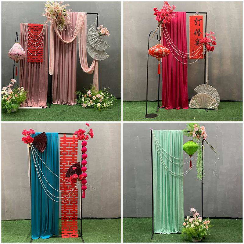 中式结婚订婚婚房布置套装吾家有喜卷轴挂饰迎宾喜字客厅挂画摆件