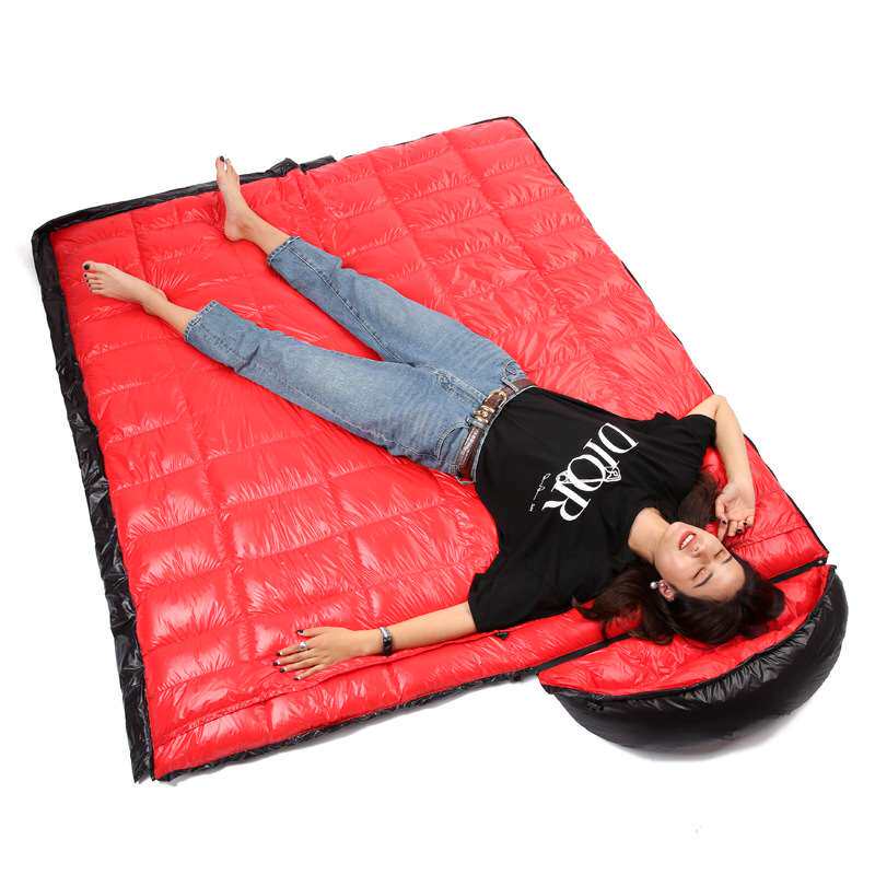 成人信封户外羽绒睡袋超轻防水白鸭绒登山午休露营可拼接双人睡袋