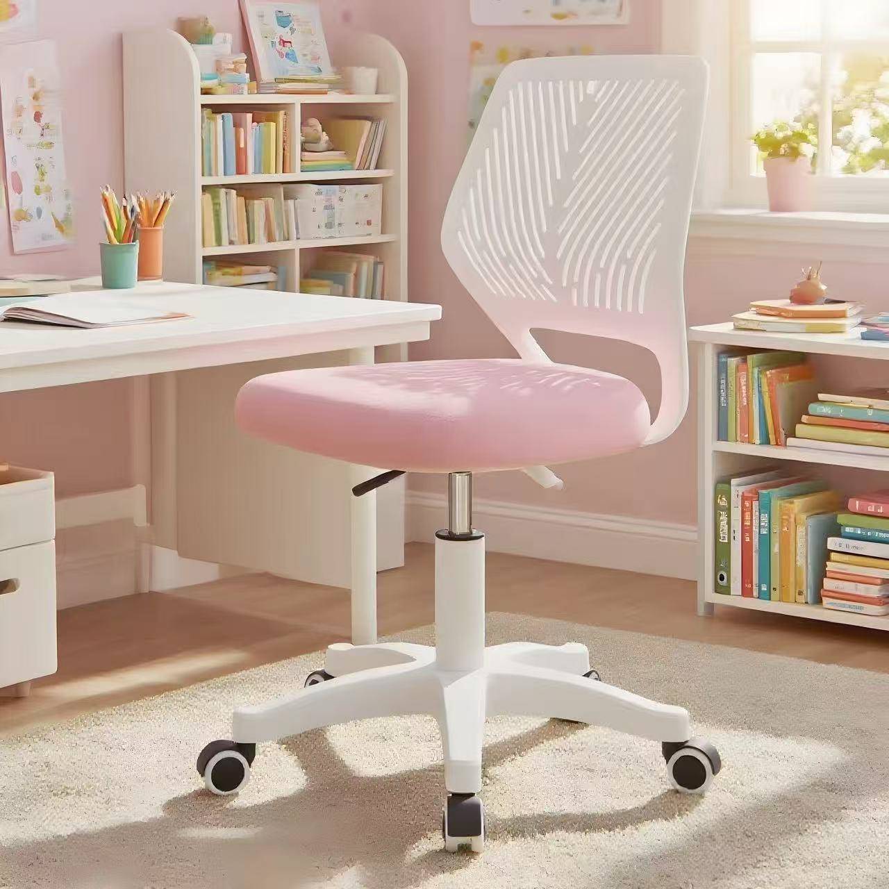 儿童学习椅子写字椅可升降家用电脑椅学生卧室座椅书桌护腰转椅