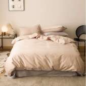 luxury 出口床单被套100支全棉床品民宿酒店四件套 set bed sheet