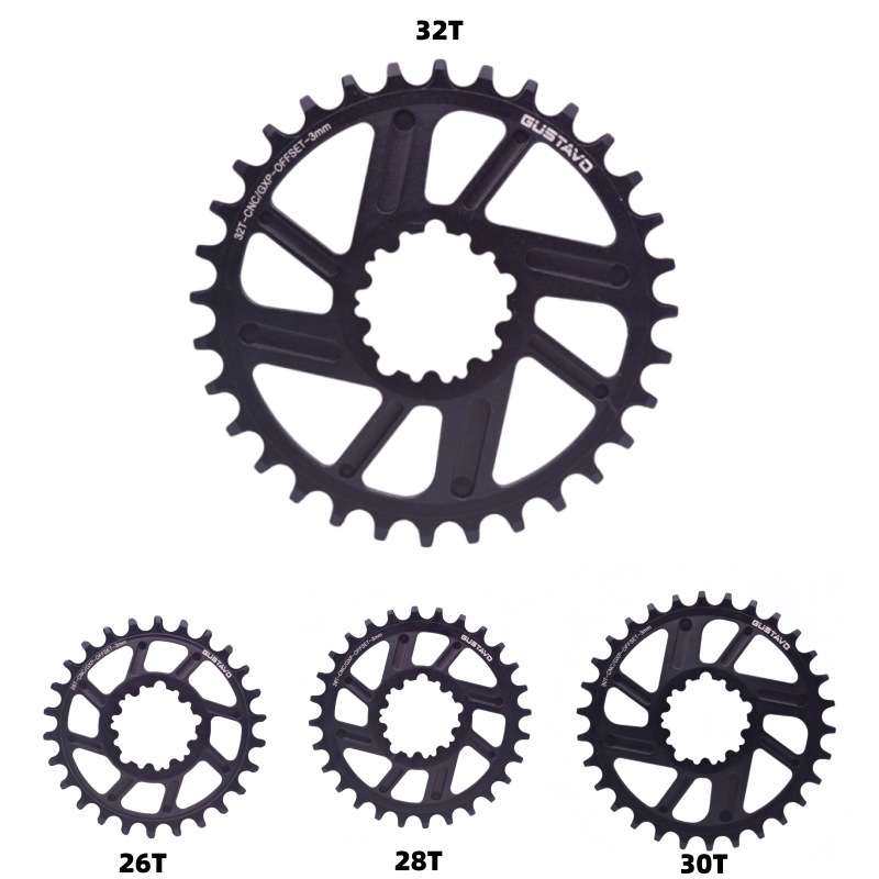 GUSTAVO山地车单盘GXP直装正负齿圆盘 盘片26,28, 30,32T偏移3mm,电子元器件市场,其它元器件,淘宝优惠券,粉丝福利购,淘宝优惠卷