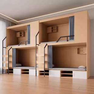 太空舱学校双人简约双层床青旅民宿上下床儿童床铺家用宿舍公寓床