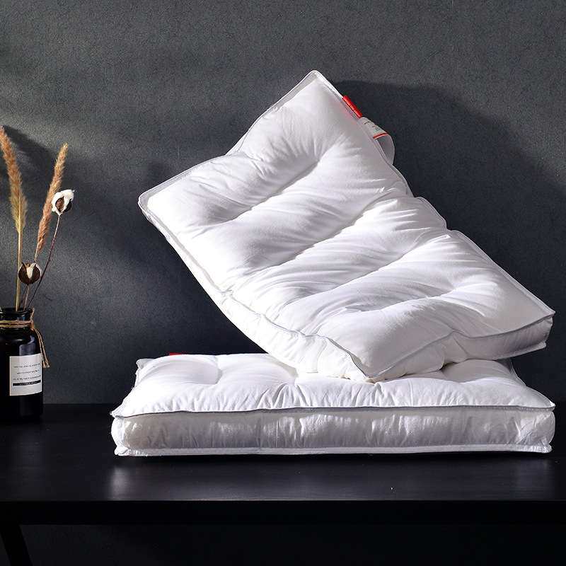 南通一手货源全棉酒店羽丝绒软枕芯宾馆低枕高端舒适护颈保健枕