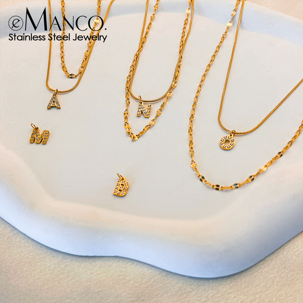 欧美双层叠戴项链不掉色送闺蜜