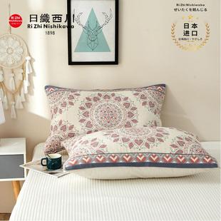 枕巾纯棉一对装高档枕套垫巾100全棉加厚纱布枕头买家单人新款